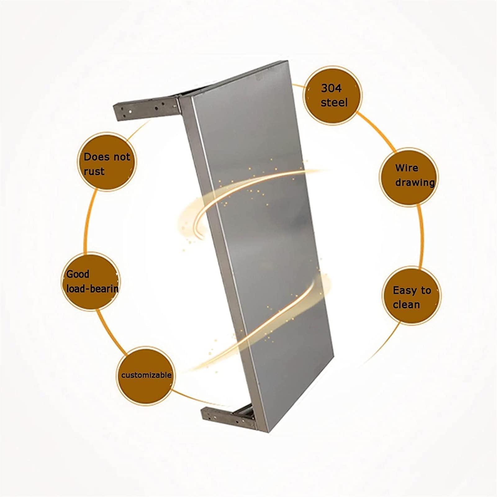 Amazon｜壁掛け折りたたみテーブル ステンレス鋼の壁の机の折りたたみ