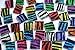 Produktbild Bazare Masud e.K. 40 St. Glas Mosaiksteine Glitzer Zebra bunt 2x2cm ca.140g