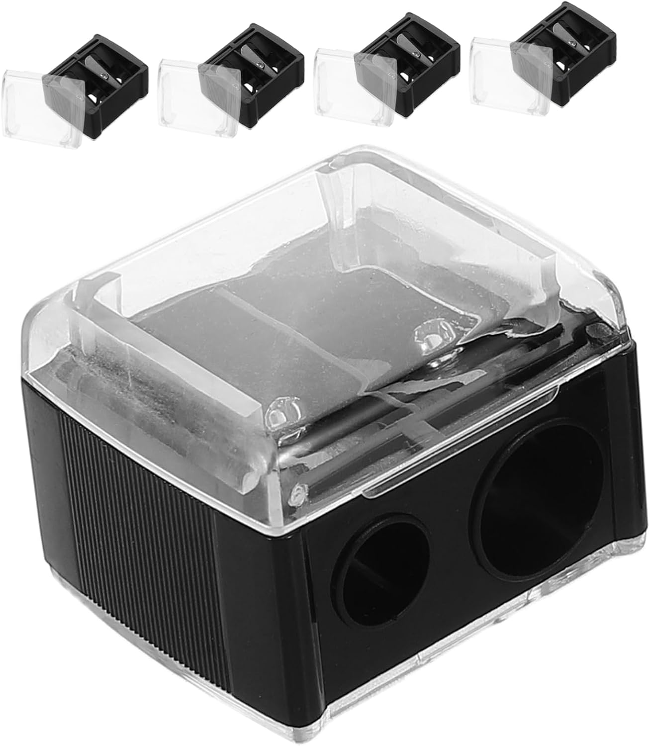CALLARON 5pcs Dual Makeup Pencil Sharpener for Eyebrow and Lip Liners Portable Handheld Cosmetic Tool Versatile Dual for Precision Trimming