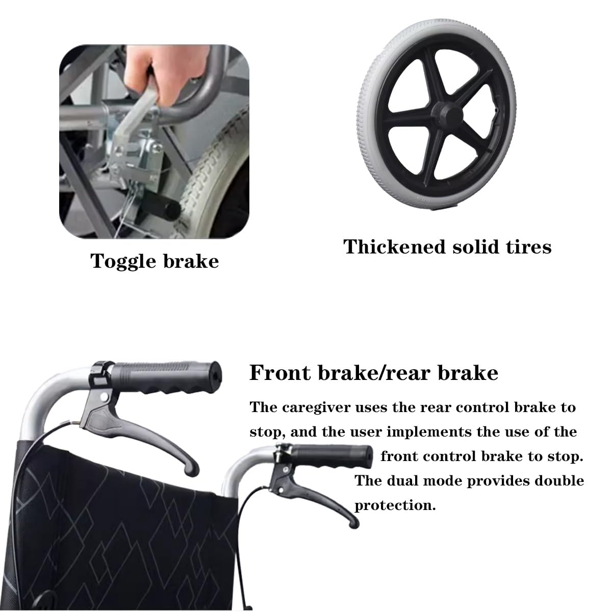 Silla de Ruedas Manual Multifuncional, sillas de Ruedas for Adultos con antivuelco, no Requiere ensamblaje Sillas de Ruedas for Adultos, reposapiés abatibles, reposabrazos Ajustables