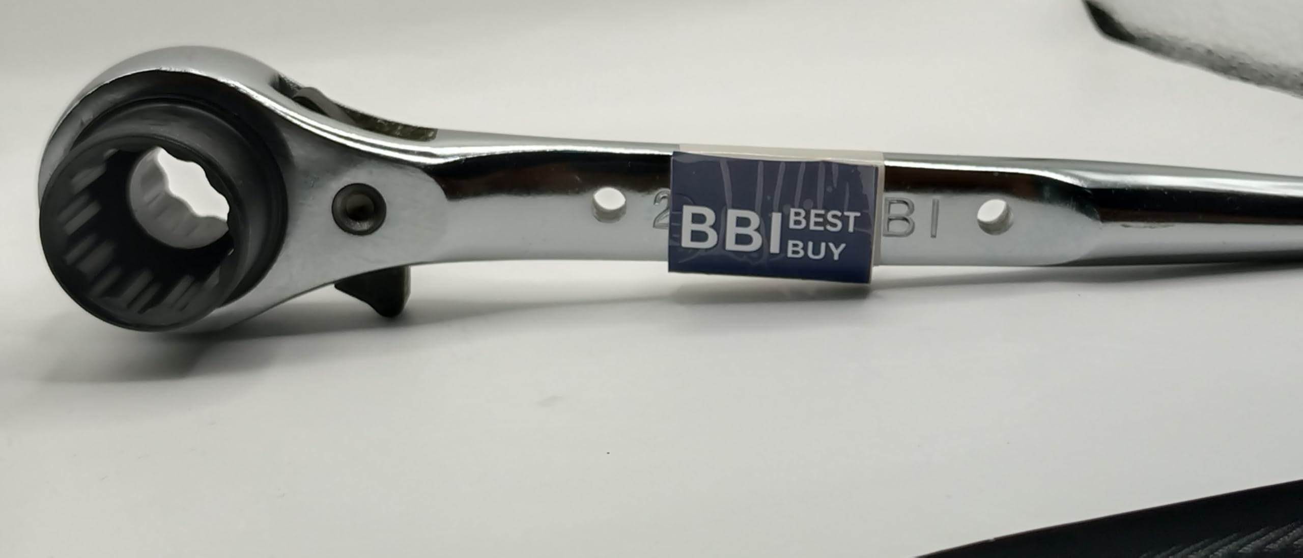 Bbi Ltd Silver Scaffold Ratchet Podger Spanner 19&21 Steel Quality 10'' Short End 2 Ways