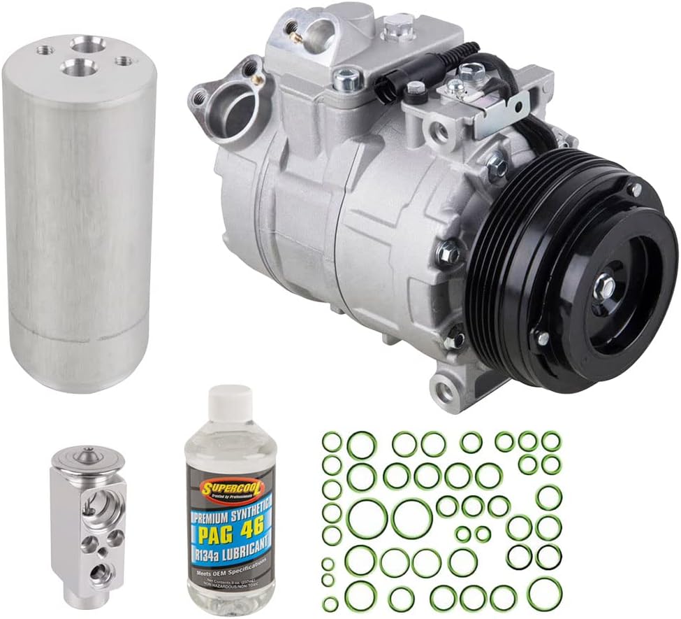 AC Compressor & A/C Repair Kit For BMW 525i 538i & 530i E39 1999 2000 2001 2002 2003 - BuyAutoParts 60-80426RK New