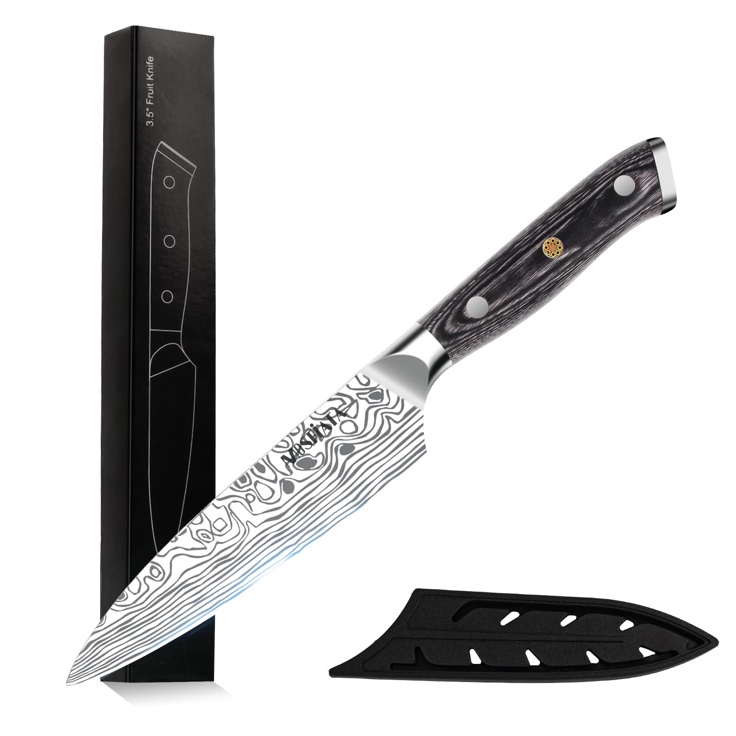 MOSFiATA 8" Carving Knife & 7" Fork Set - Premium Meat Cutting Knife, German High Carbon Stainless Steel EN.4116 BBQ Knives for Slicing Meats, Fruits & Vegetables — Amazon image 11