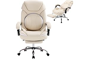 High-Capacity Desk Recliner Chair with PU Leather Upholstery