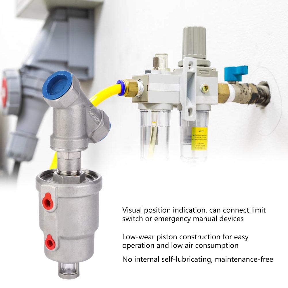Valvola a sede inclinata valvola pneumatica di controllo altri accessori valvola 1/2 "DN 15 Valvola pneumatica per vapore Valvola a sede inclinata pneumatica in acciaio inossidabile con filettatura