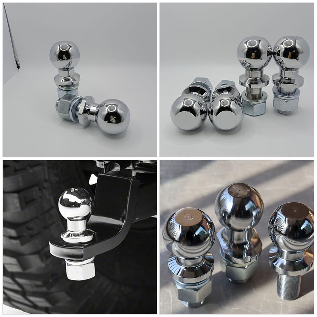 Cabilock Bola de Enganche de Remolque Metal Plata M22x50 Mm 50mm