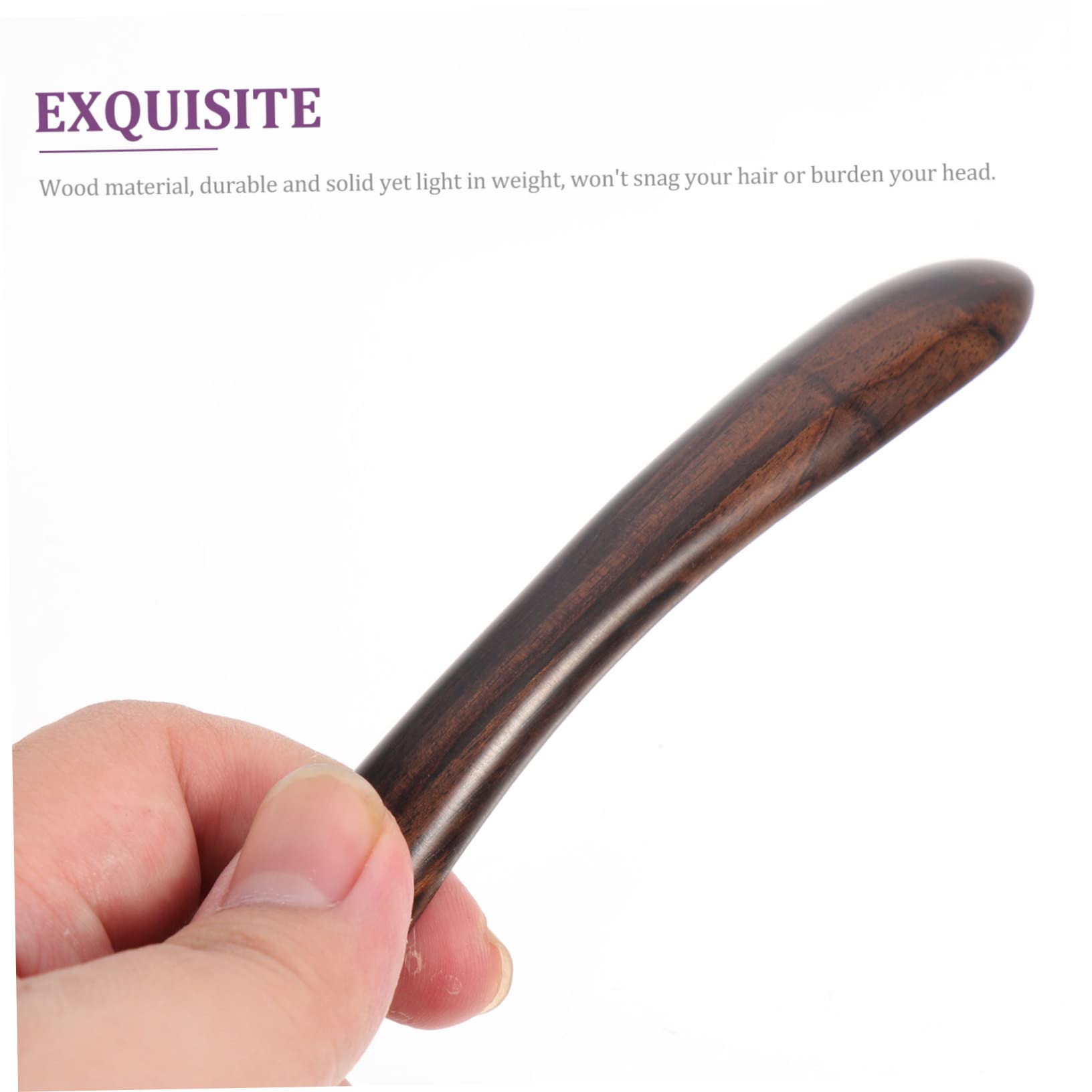 Healeved 4piezas Horquilla De Madera Elegante Para Mujer Pinza Retro De Doble Punta Para Recogidos Accesorio De Pelo Para Fiestas y Uso Diario
