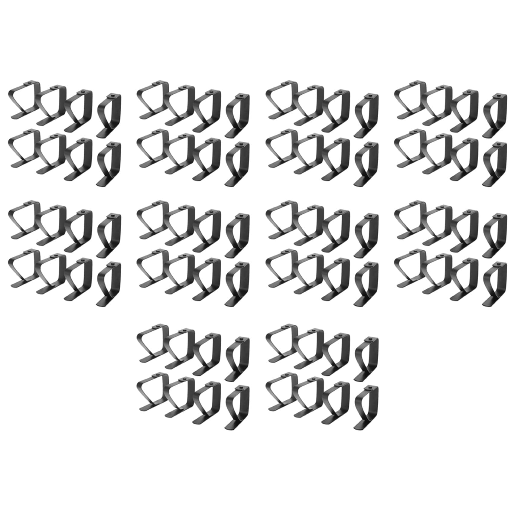 Hndhbfgrt 80 Pack Tablecloth Clips Black Picnic Tablecloth Clips Adjustable Anti-Skid Fixed Clip Table Cloth Holder