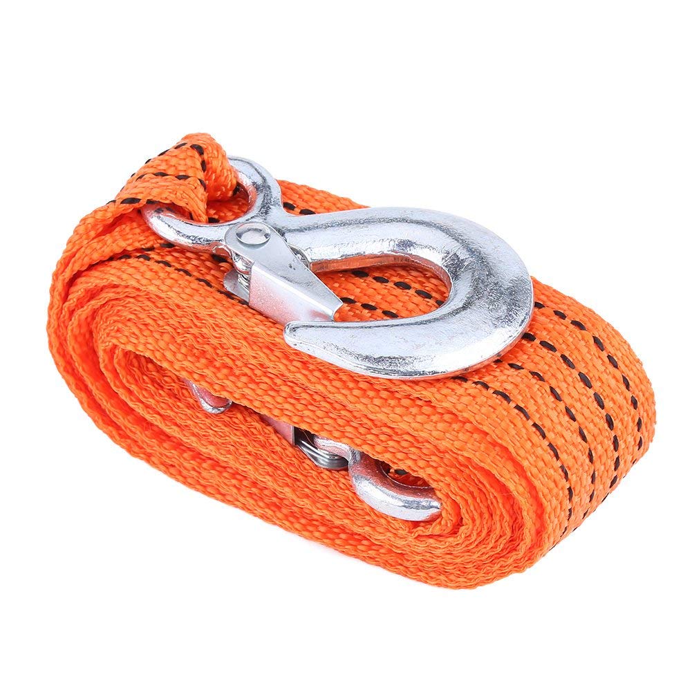 Abschleppring Haken Anhänger Ring Loop, Abschlepphaken, 4 Meter Tragkraft 3 Tonnen Autoanhänger Abschleppseil Gurt Abschleppkabel mit Haken