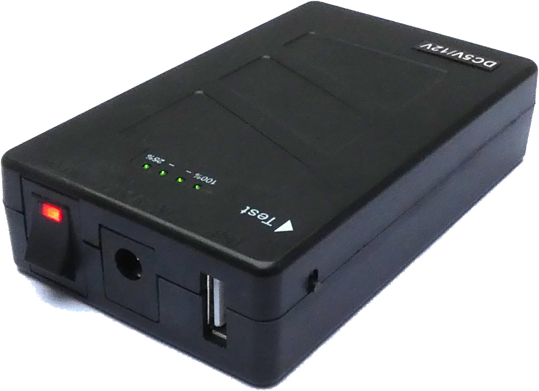 12V DC 3800mah / 5V USB 5800mah 30W 45.6Wh Rechargeable Lithium Ion, Li-ion Battery Pack Power Bank for CCTV Cameras, LED Strip Lights and more. With UK Charger