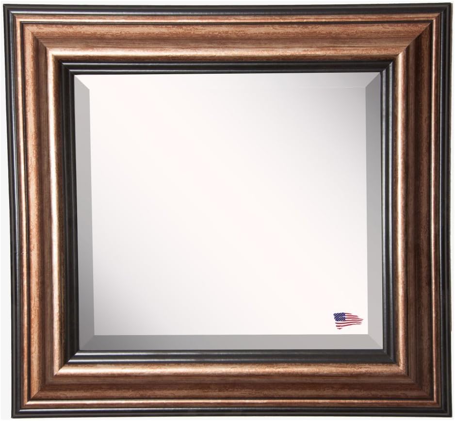 American Made Rayne Traditional Bronze Beveled Wall Mirror, 23.5 x 35.5