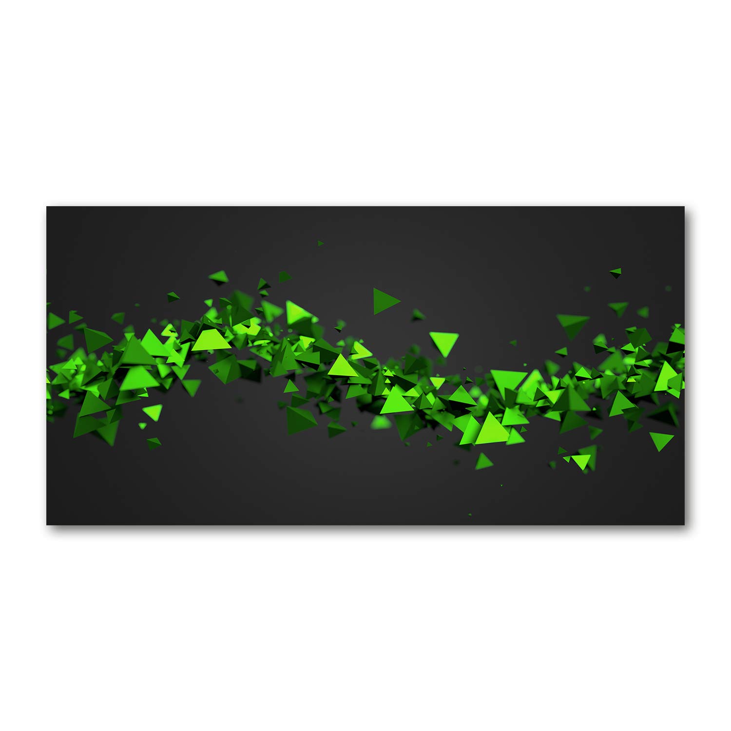 Art image verre plastique haut de gamme 140x70 cm design abstrait vert