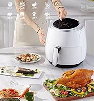 Vista 2 de Freidora de aire de 6.7 cuartos de galón, horno freidora de aire, freidoras eléctricas de aire caliente, cocina sin aceite, horno sin aceite