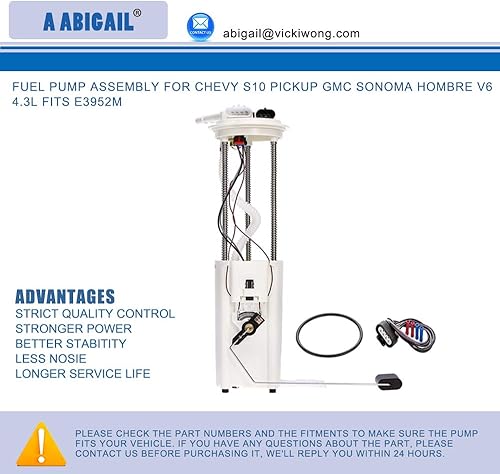 Miniatura 2 de Conjunto de bomba de combustible E3952M de repuesto para camioneta Chevy S10 1997-2002 y GMC Sonoma 97-00 Isuzu Hombre V6 4.3L
