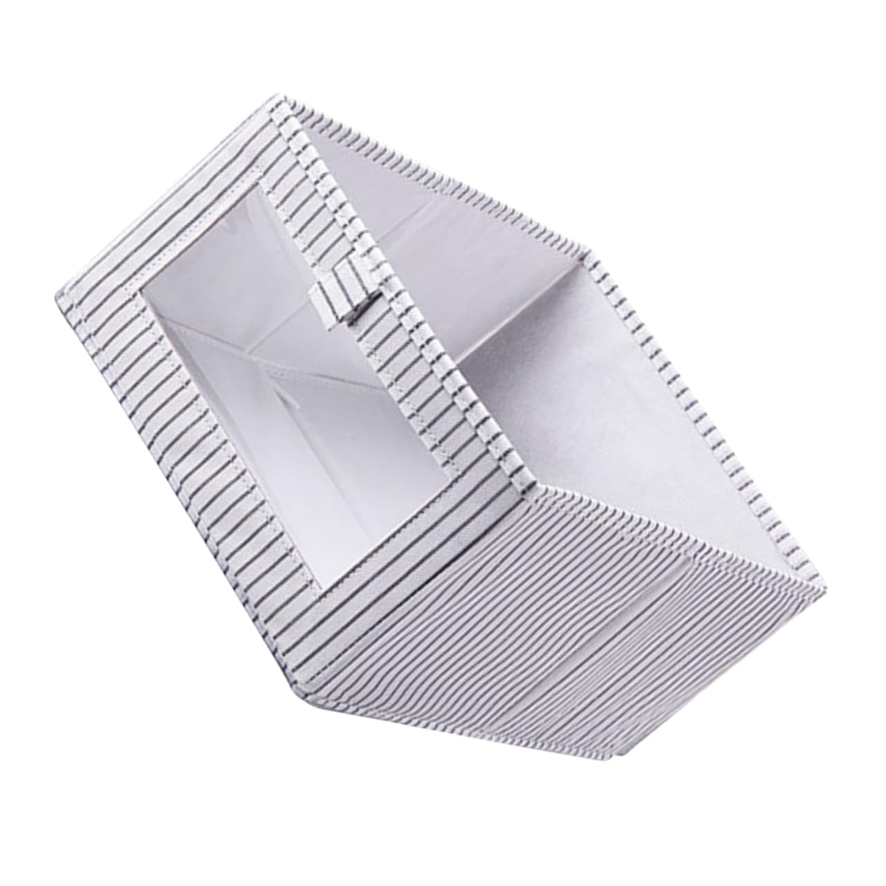 CHILDWEET Foldable Cloth Storage Box Non Woven Sundries Organizer for Home Size with Vertical Stripes Ideal for Closet and Room Organization