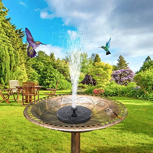 Mademax 1W Solar Bird Bath Fountain Pump, Solar Fountain, Free Standing Floating Solar Powered Water Fountain Pump for Bird Bath, Garden, Pond, Pool, Outdoor - 1