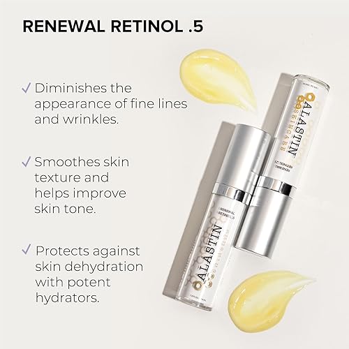 Miniatura 6 de ALASTIN Skincare Skin Renewal Retinol Face Serum  Anti-envejecimiento, disminuye las líneas finas y las arrugas  Repara la textura y el tono de la