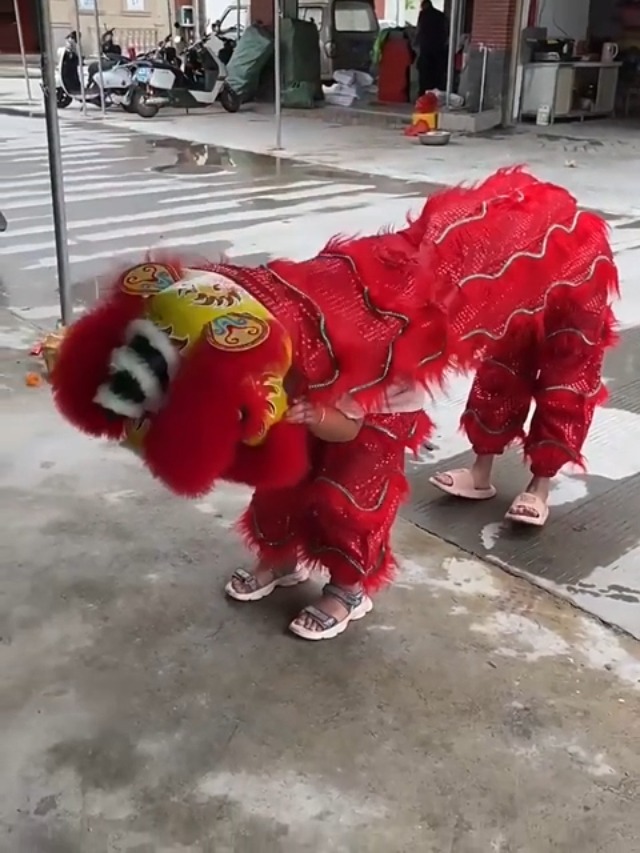 Disfraz completo de Danza del León para niños mayores de 15 años miniatura 7