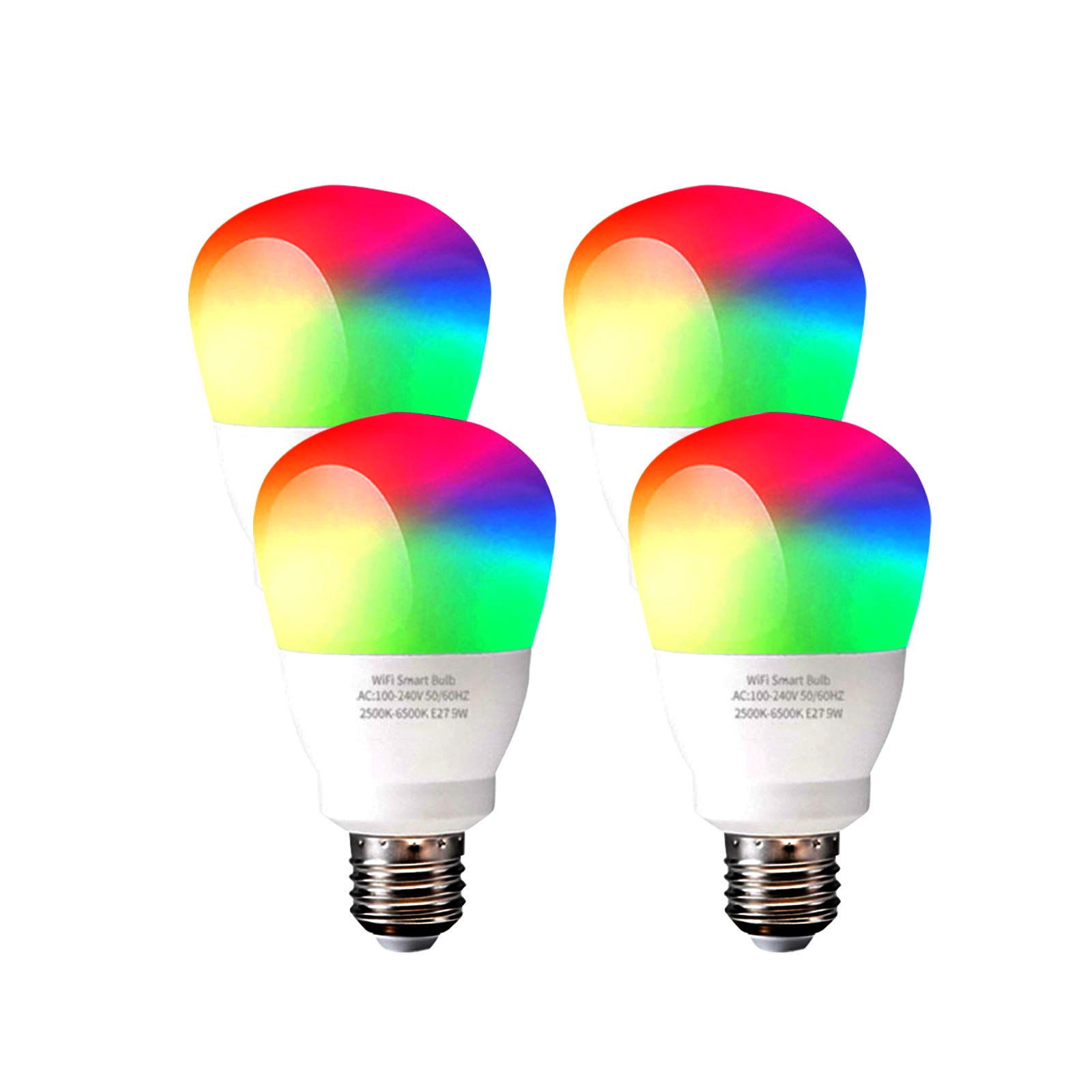 NA Lampadina Smart, E26 Lampadina LED Wi-Fi 9W Smart, Lampadina WiFi Smart Telefono Cellulare Telecomando App Lampadina LED Voce Lampadina RGB Colorata E27