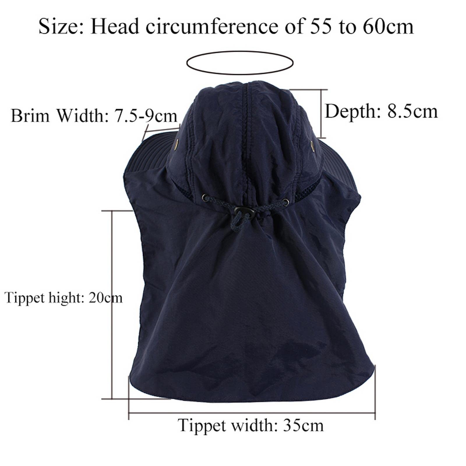 Sombrero de pescador de verano para hombres y mujeres, sombrero con solapa para el cuello, protección al aire libre, ala ancha, sombrero de malla transpirable