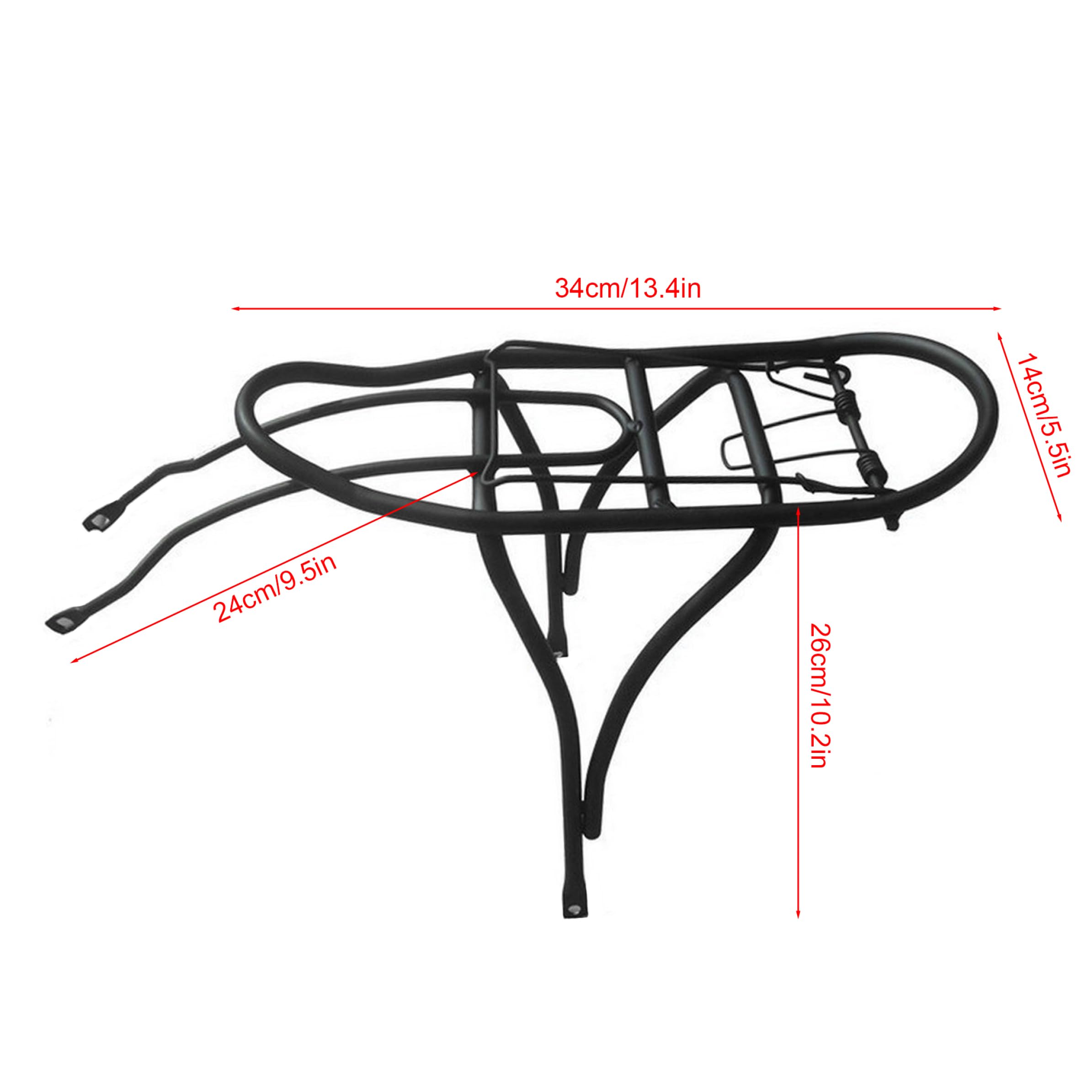 Portapacchi posteriore per bici pieghevole nero da 20 pollici per Kbc083 AAA083, portapacchi per bicicletta, portabiciclette posteriore