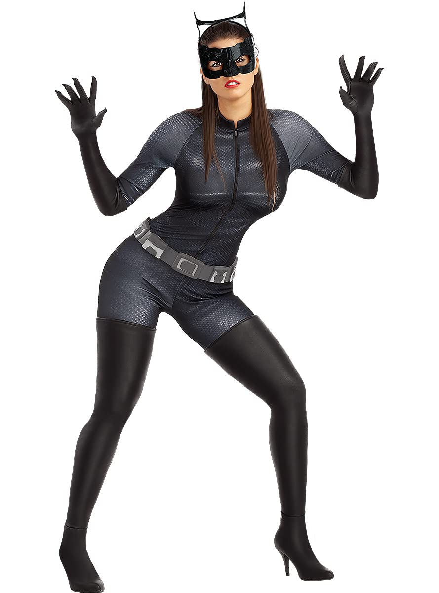 Funidelia | Disfraz de Catwoman para mujer Mujer gato, Superhéroes, DC Comics, Villanos - Disfraz para adultos y divertidos accesorios para Fiestas, Carnaval y Halloween - Talla XS - Negro
