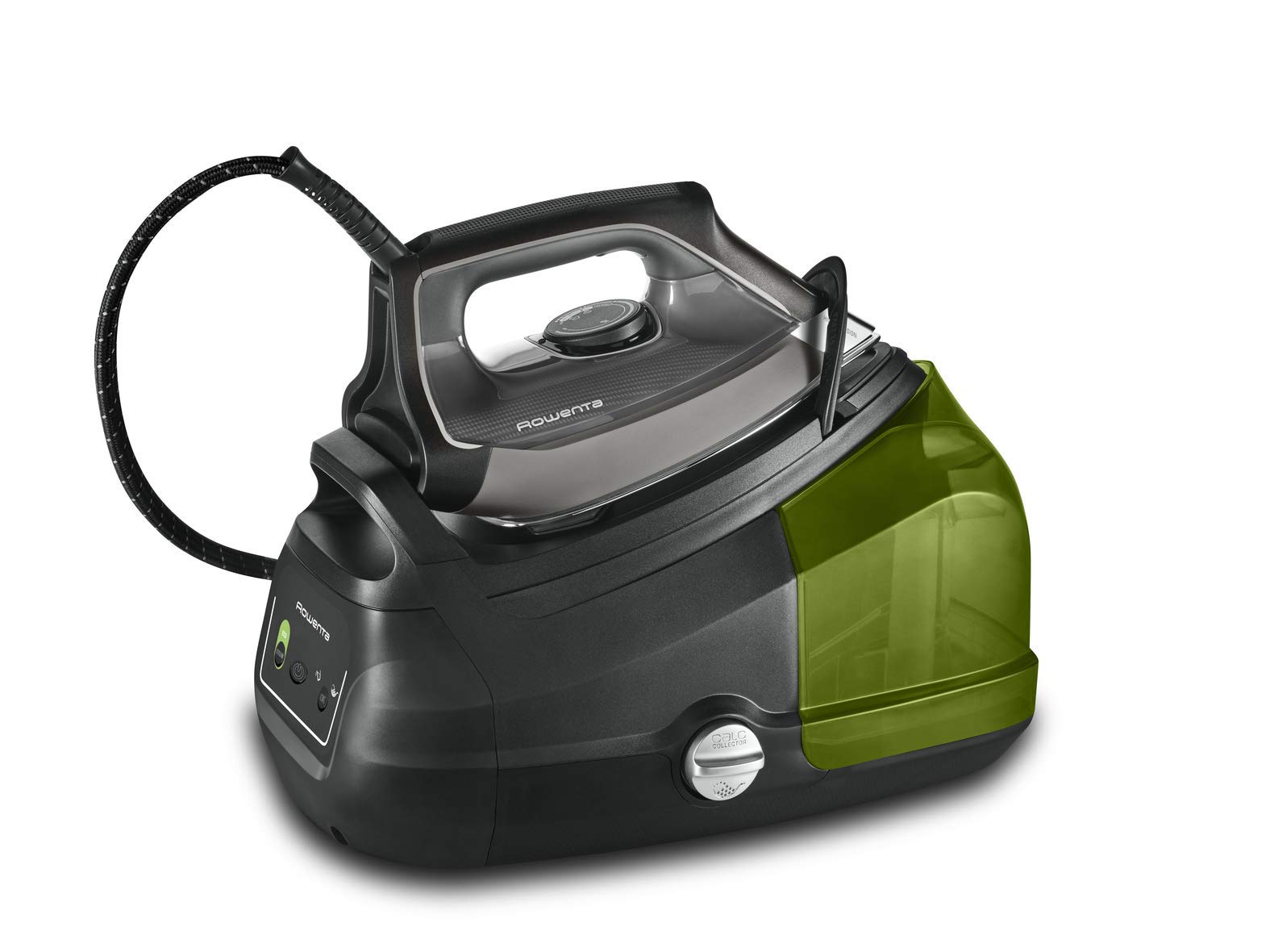 Rowenta Perfect Steam Pro DG8626F0 - Centro de planchado (2400 W, Golpe 450, vapor 120 g/min, suela Microsteam Laser 400, función ECO), color negro (Reacondicionado)