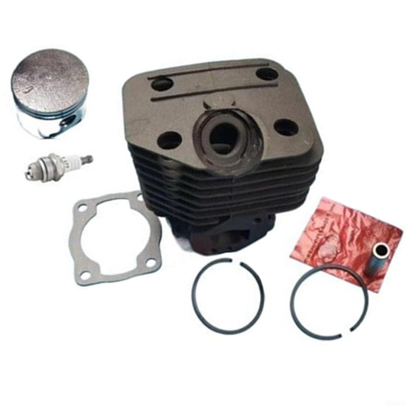 Kit de bloque de cilindro de cortacésped de 36 mm de metal para montaje de pistón compatible con TBC355 TBC358 TBC368 SUM338 SUM355 BG338 forro de cilindro para mantenimiento de jardín al aire