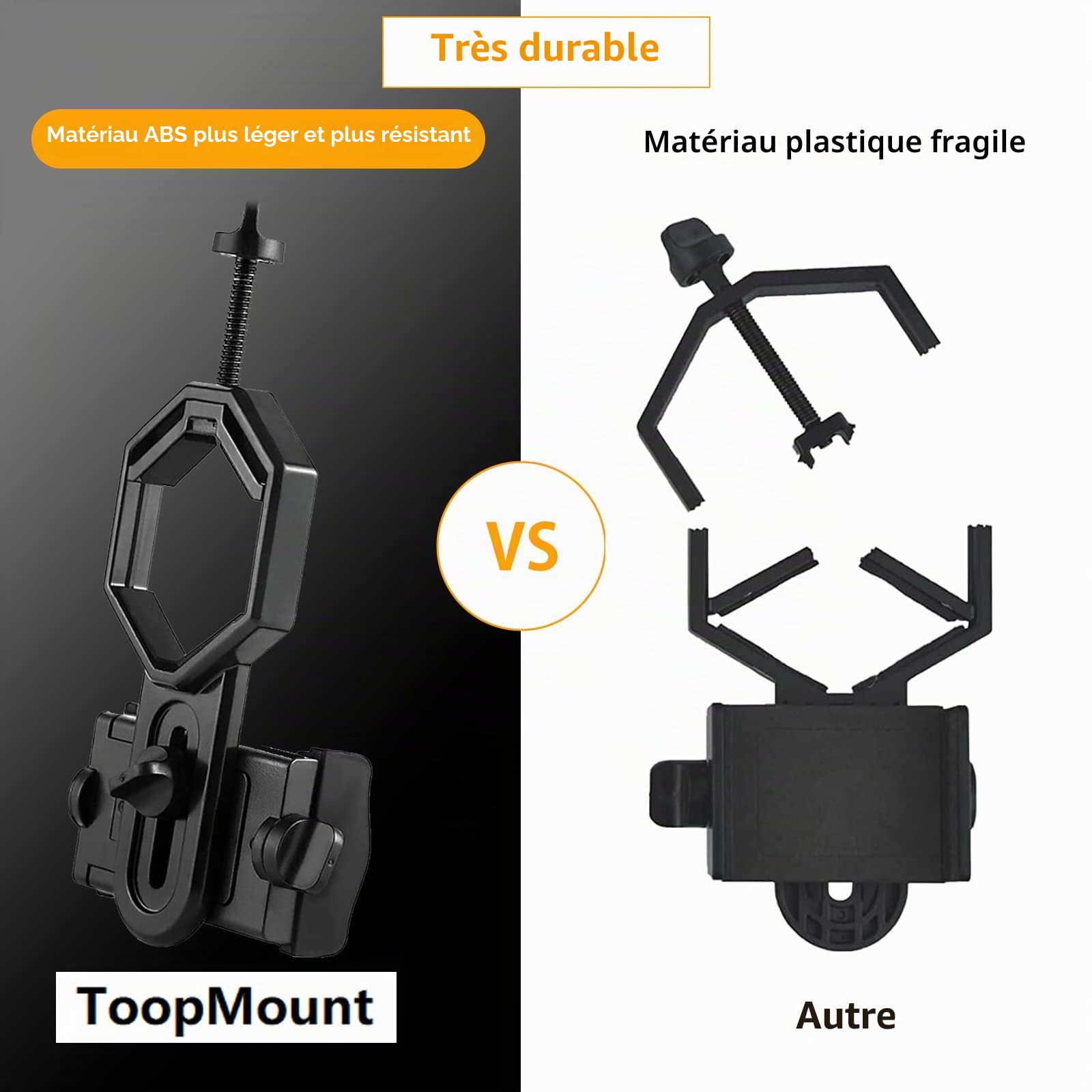 Support Universel et Adaptateur pour Smartphone, Compatible avec Jumelles, Longue-Vue, télescope, pour Observation de la Nature, télescope astronomique, pour enregistrer Le Monde