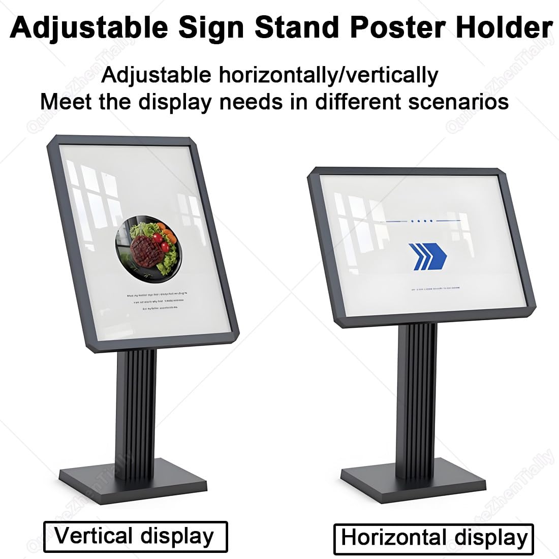 Wytrzymały Plakat Reklamowy,Regulowany Stojak Podłogowy Black-50x70cm | Stojące Stojaki Ekspozycyjne Do Użytku Zewnętrznego I Wewnętrznego,Z Wytrzymałą Podstawą,Montaż Pionowy Poziomy Do Sprzedaży
