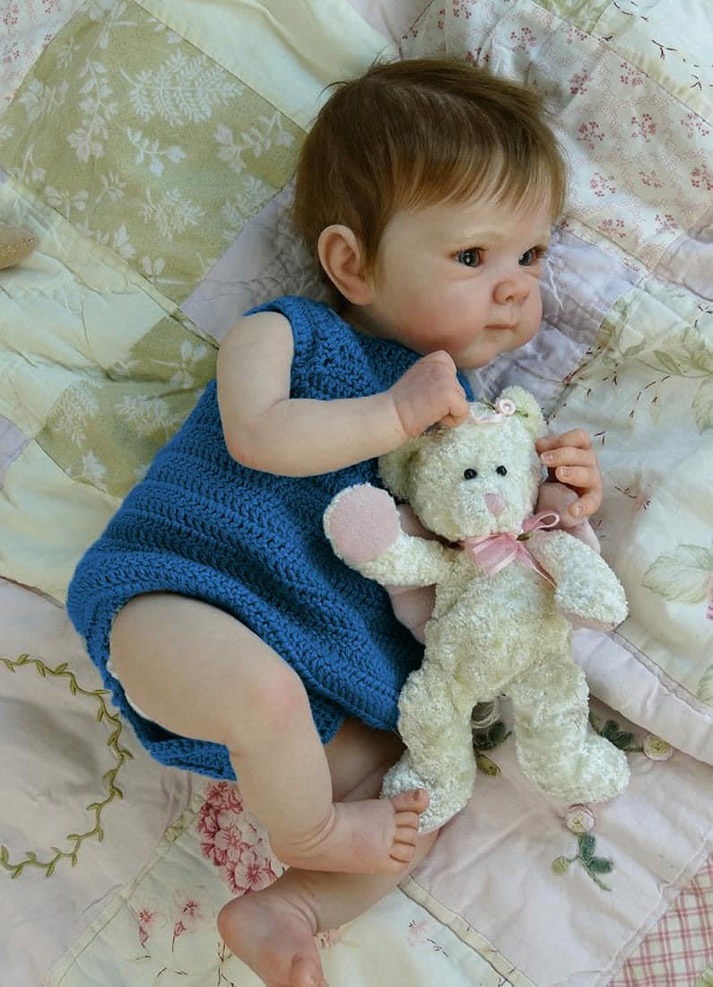 Reborn lalka dziewczynka Reborn Baby 19 cali, ręcznie wykonana, nadaje się do prania, realistyczna lalka dla dziewczynek, miękkie winylowe ciało, jak prawdziwe dziecko