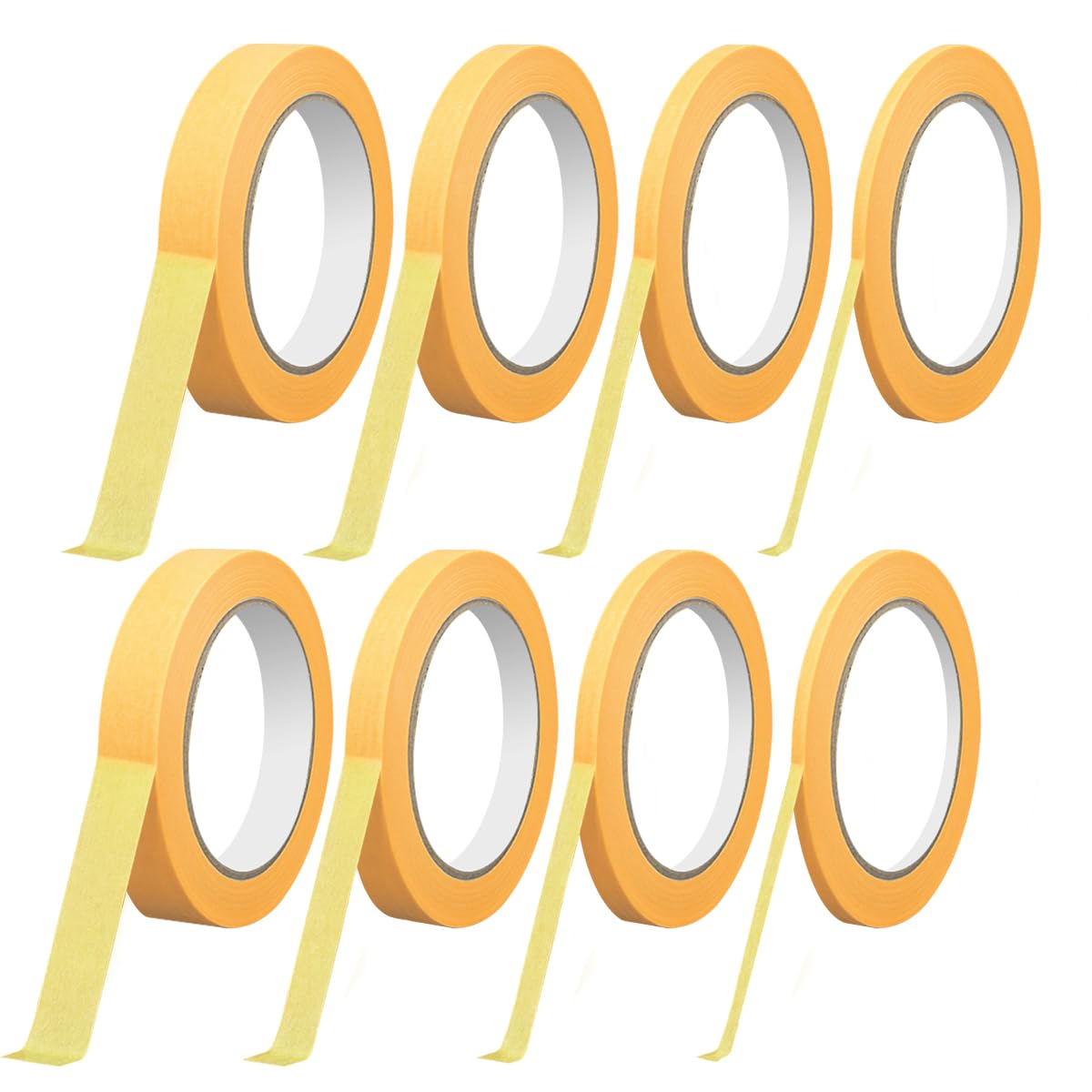 BeautyChen 8 Rolls Fine Line Tape Thin Masking Tape in 1/16, 1/8, 1/4