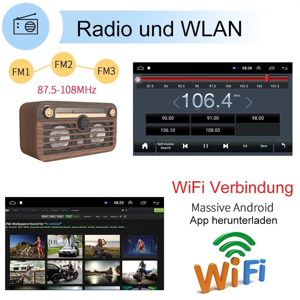 4 + 64 G Android 13 radio samochodowe do T6 Transporter Multivan 2016-2022 Carplay, ekran dotykowy o przekątnej 9 cali, bezprzewodowy Carplay, Android Auto Radio, Bluetooth, WiFi, GPS, HiFi RDS, FM