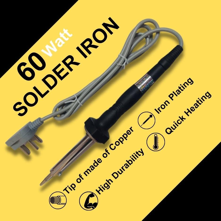 Image of Vtronix 60Watt Soldering Iron for Precision Electronics Work | Soldering Machine for Home, Industrial & Electronics Workshop Reparing with Fast Heating & Heat Resistant Handle (60W)