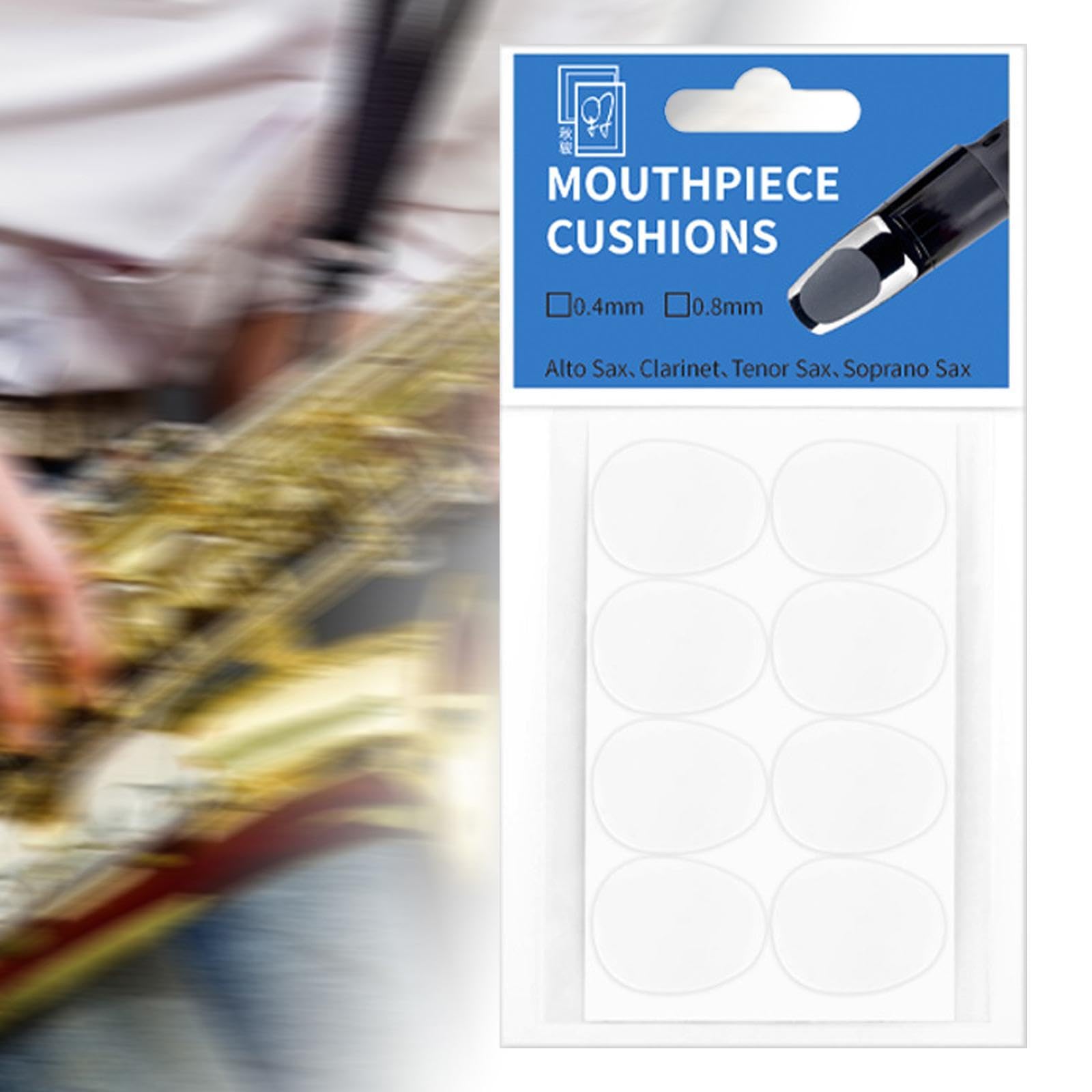 Patchs Embouchure Saxophone 32 Pièces - Silicone 0.8mm, Pour Alto/Ténor/Clarinette