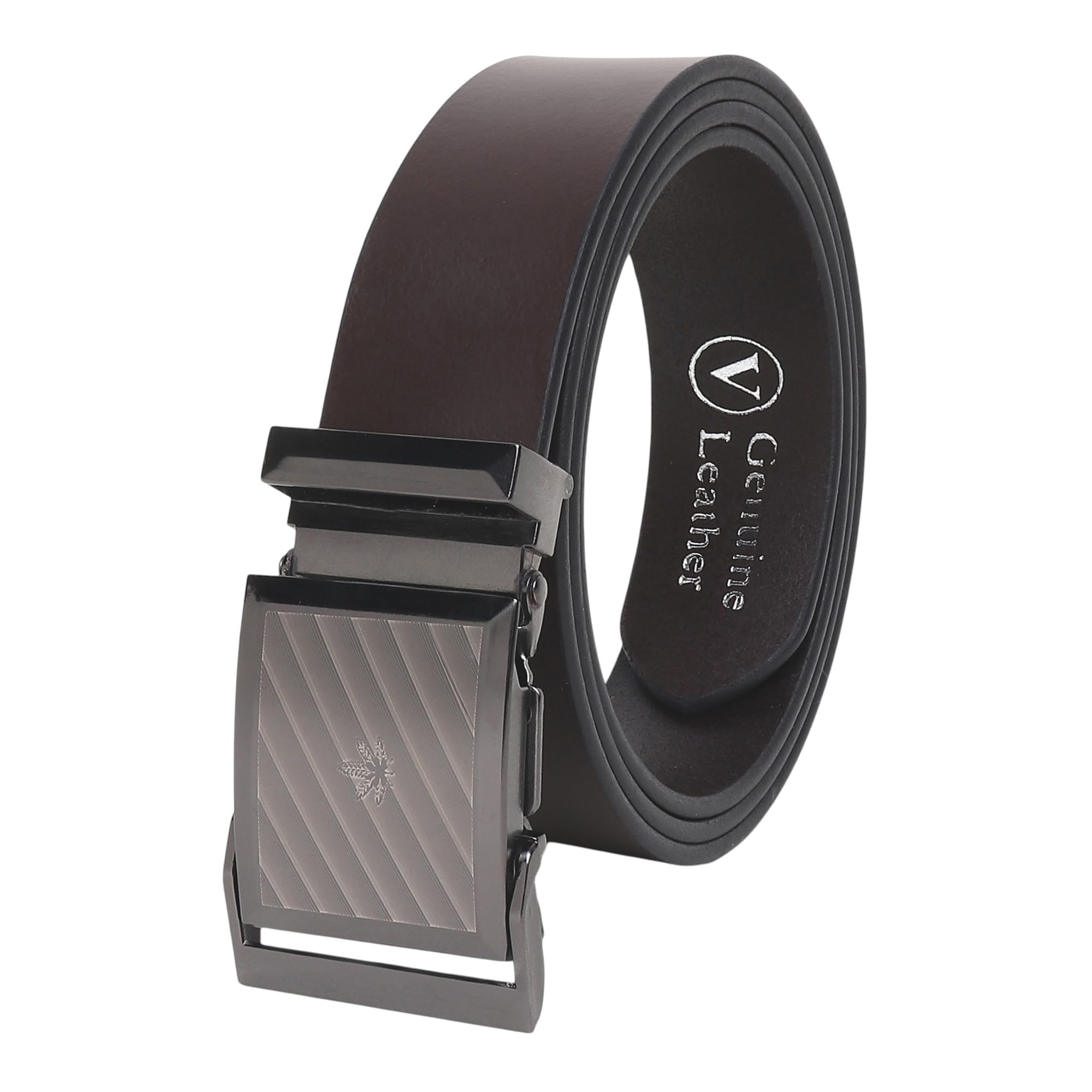 Genuine Leather Belt for Men's with Easier Adjustable Auto lock buckle Belt, Micro Adjustable Belt Fits Everywhere, Formal and Casual, strong and Timeless-picture-44