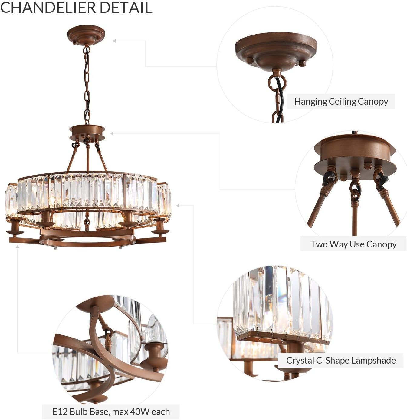 Super Sale 🛒 NOXARTE Crystal Round Chandelier Light Fixture Wheel Pendant Light Brown Hanging Ceiling Lighting for Living Dining Room Farmhouse One-Day Sale: Up to 70% Off NOXARTE Crystal Round Chandelier Light Fixture Wheel Pendant Light Brown Hanging Ceiling Lighting for Living Dining Room Farmhouse