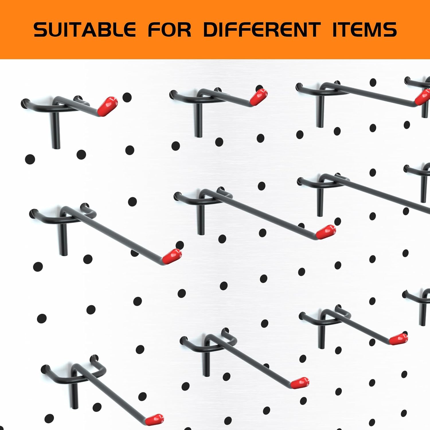 Pegboard Hooks for Hanging - Peg Board Organizer Accessories Fit New Metal Peg Board Storge Tool 2in 100Pcs