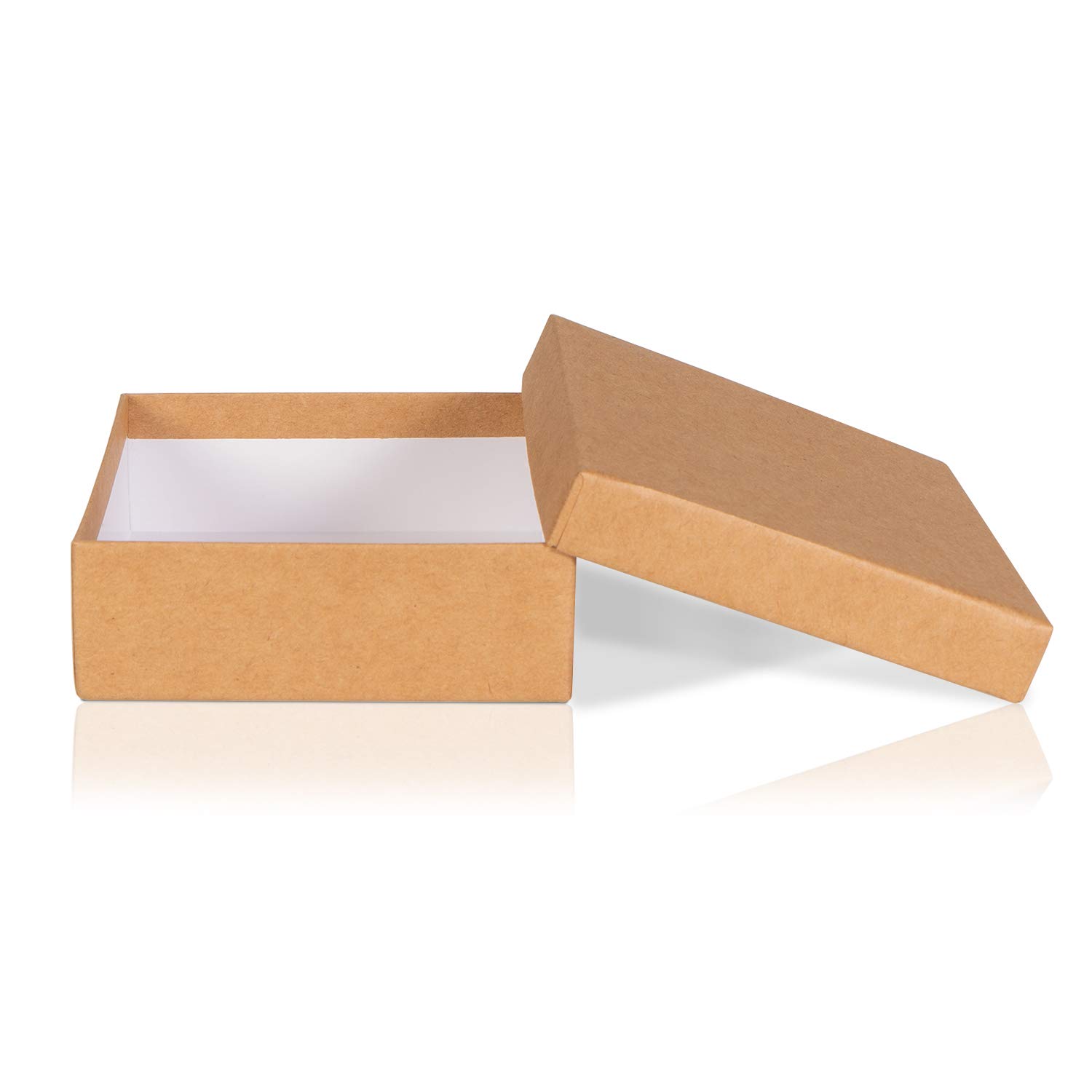 Kinsuite 16pcs Jewelry Boxes 3.5x3.5x1.25 Inches Cardboard Bracelet Boxes for Girls Women Gift Boxes with Cotton Filled, Brown