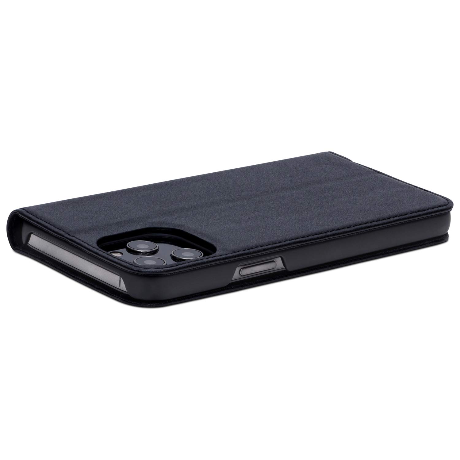 CASEZA Cover A Libro Oslo Per IPhone 12 Pro Max – Pelle Sintetica Nera, Portafoglio Con Magnete E Supporto - 2
