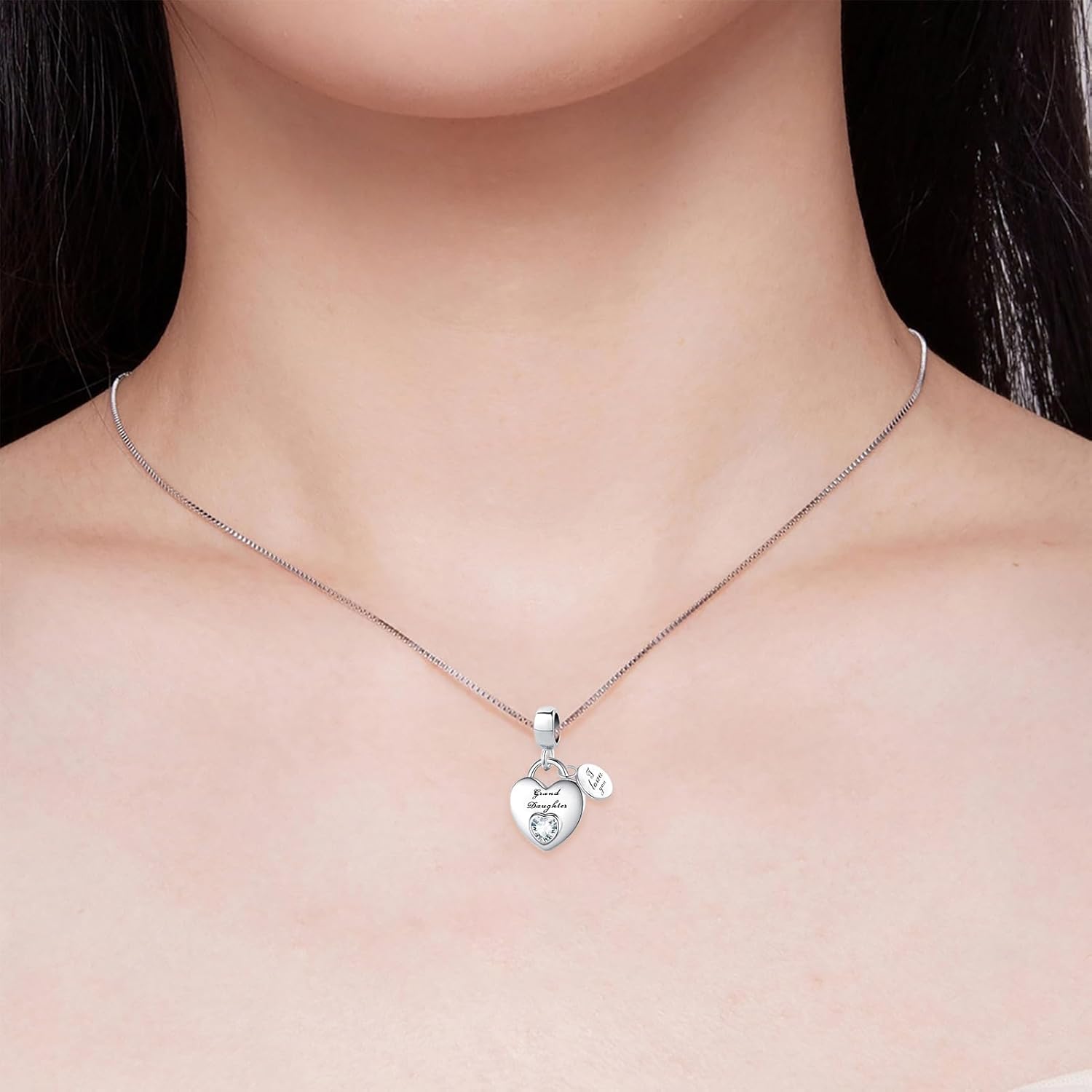 TCHYUN Family Series Dangle Charm Heart Birthstone Bead for Pandora Bracelet Women Gift - Image 4