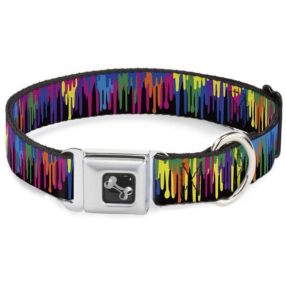 Collier de chien de petite taille Buckle Down Paint Drips aux finitions soignées