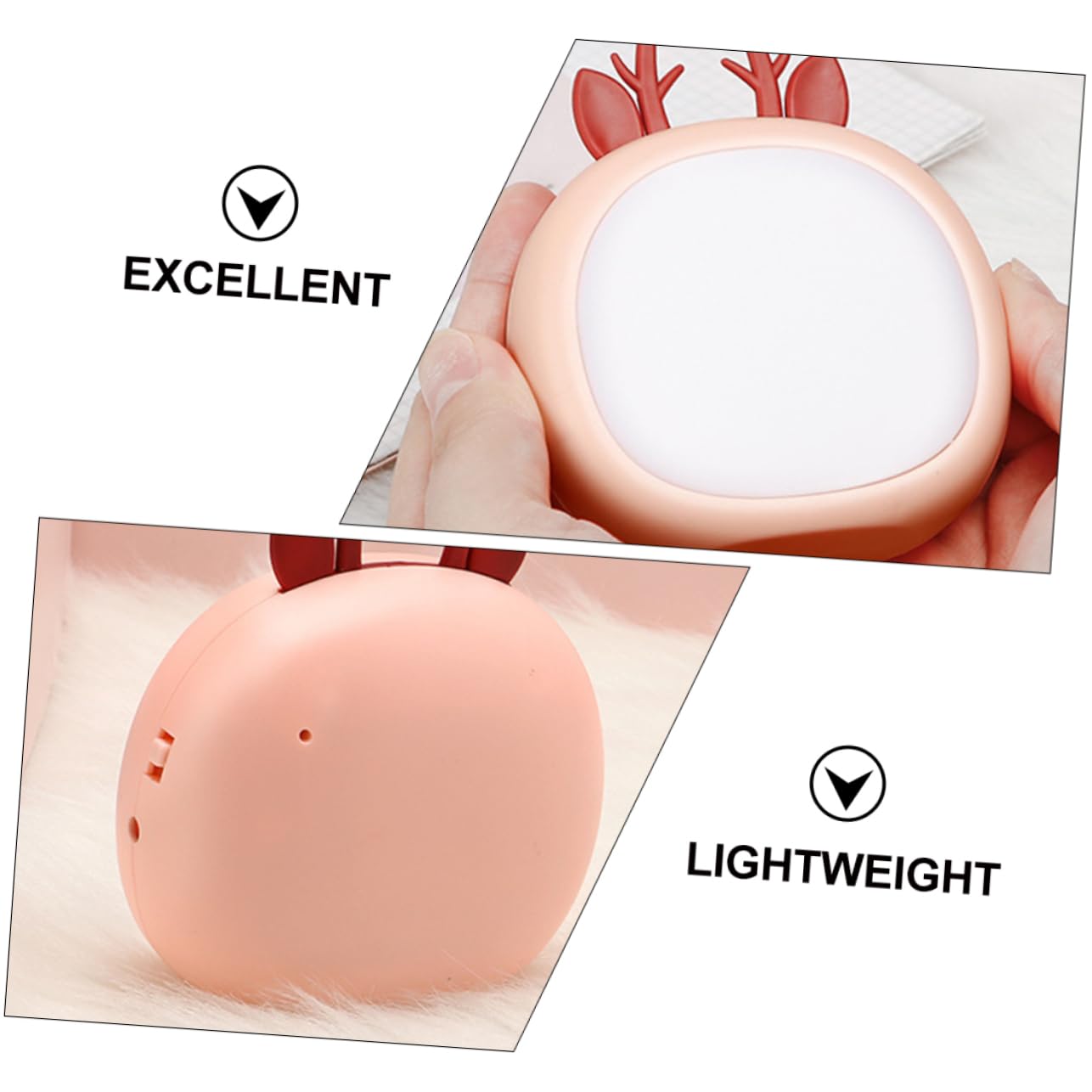 Abaodam Scaldamani Per Scaldamani Elettrico Riscaldato Scaldamani USB Scaldamani Leggero Scaldamani Riscaldante Scaldamani Invernale Scaldamani Ricaricabile Plastica Rosa