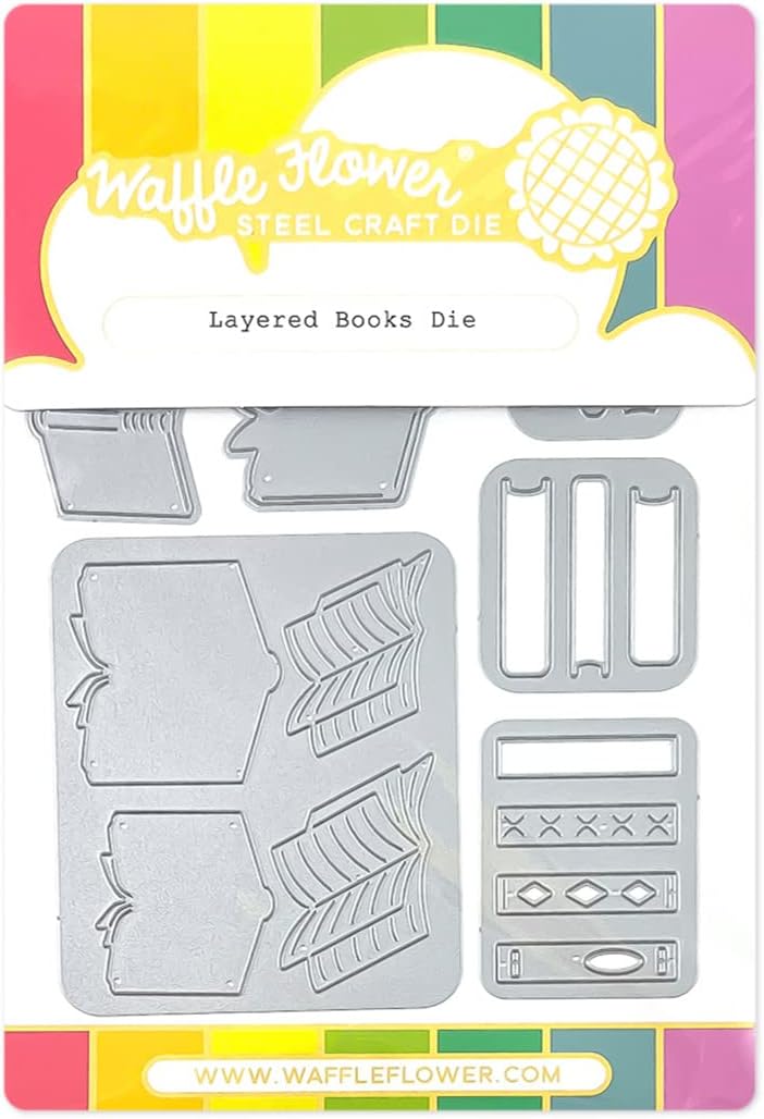 Waffle Flower Layered Books Die