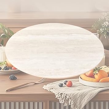 24 28 32 36 40 Round Swivel Serving Plate for Dining Table, Large Marble Lazy Susan Turntable, 360 Silent Rotating Tray for Banquets PartyBeige,80cm/32in