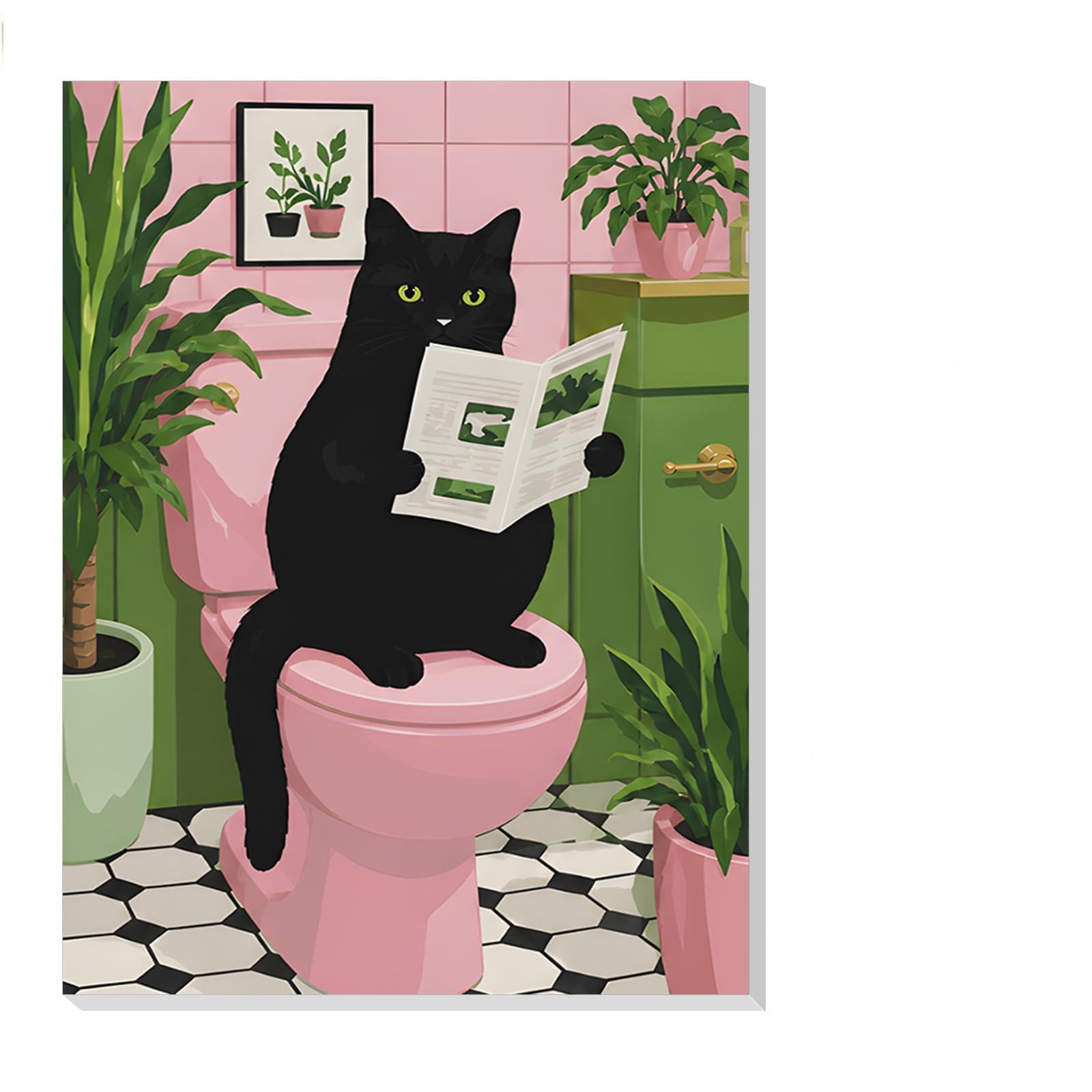 NEWENMO Black Cat Framed Paint by Numbers for Adults 20x30cm