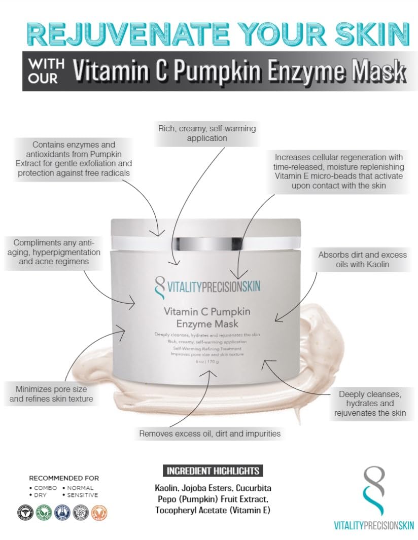 Vitality Precision Skin Vitamin C Pumpkin Enzyme Mask