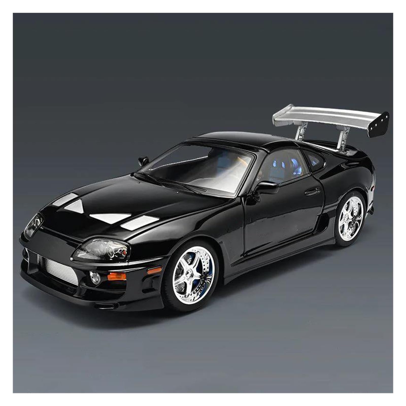 Audsni Black Die-Cast Diecast Car Model For Toyota For Supra A80 Diecast Model Car
