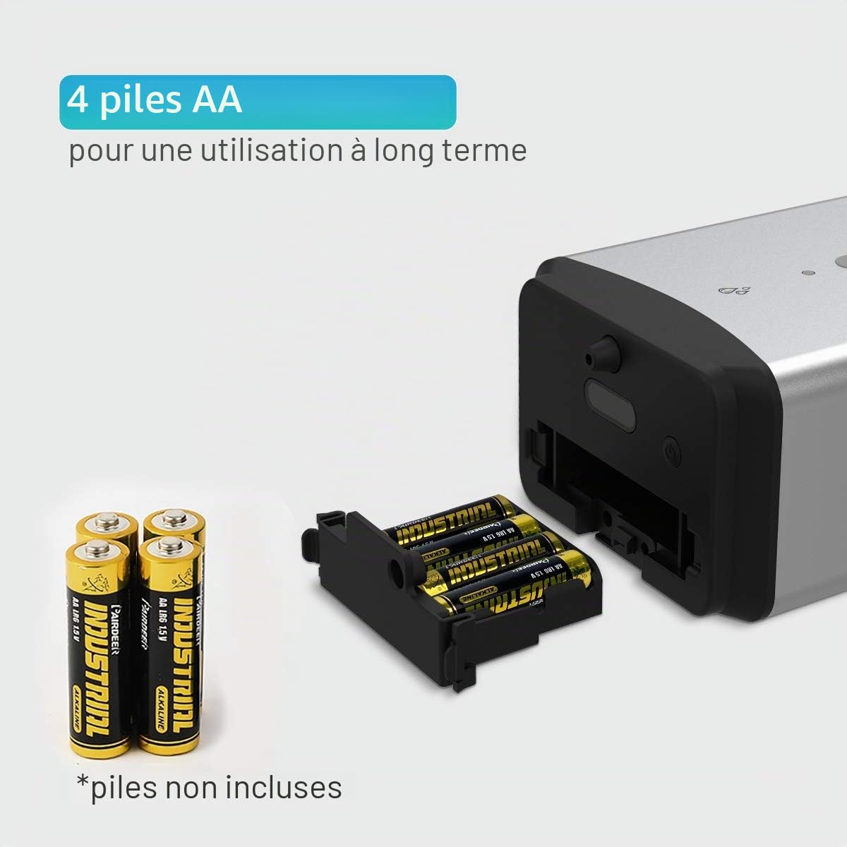 AIKE Distributeur de Savon Liquide Automatique Commercial Mural, 1100 ML en Acier Inoxydable, pour Toilettes, Salles de Bain et Cuisines, AK1206 (Poli)