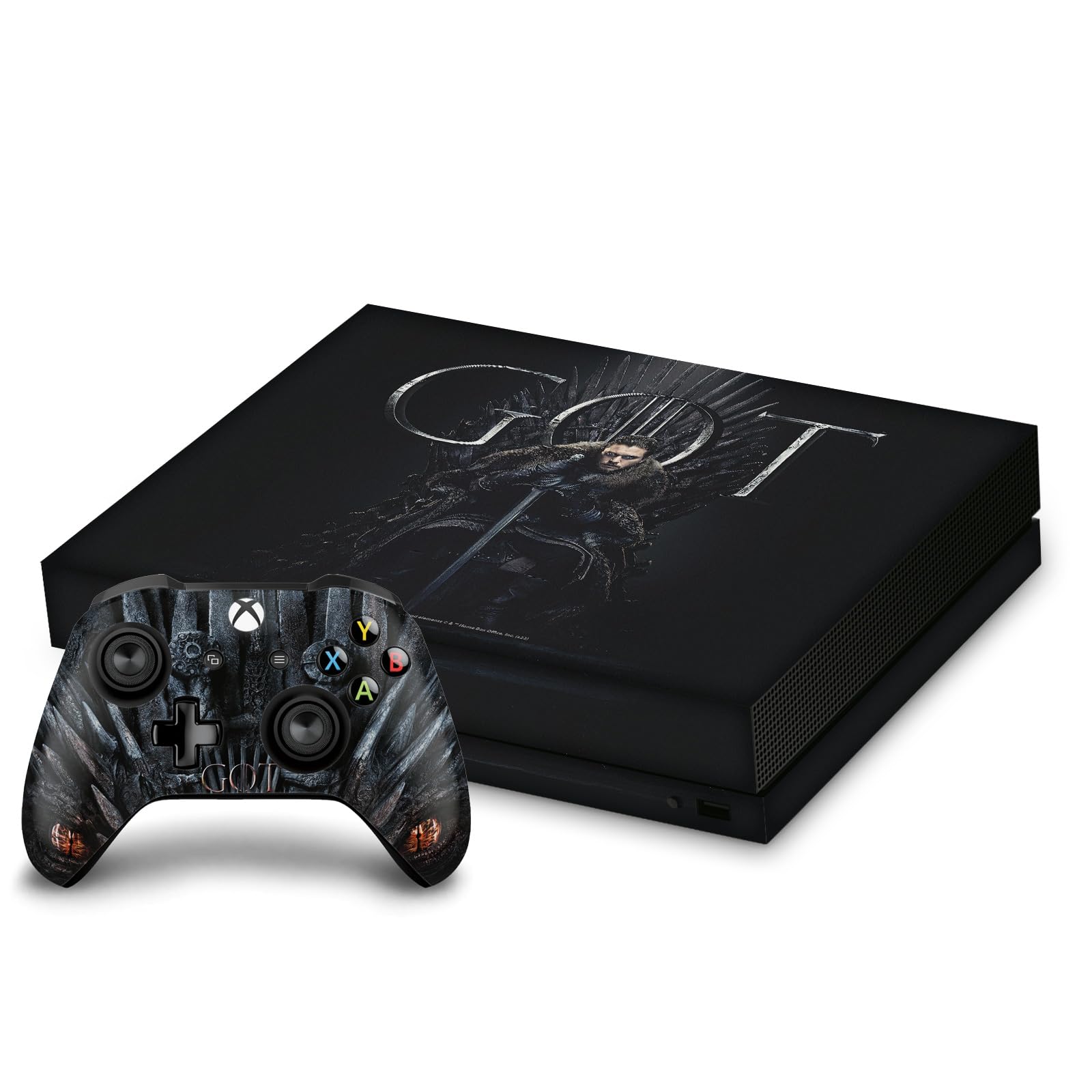 Autocollant Game of Thrones Xbox One X Skin Vinyle Console Jon Snow Iron Throne - 7